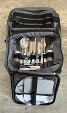NWT Vogano Backpack Picnic With Cooler, Glasses, Silverware, S&P, And More 