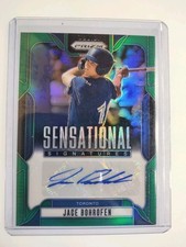 2025 Prizm Jace Bohrofen Sensational Signatures Green Foil Baseball Card SS-JB