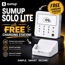 SumUp Solo Lite Card Reader Machine - BNIB - Sealed - FREE CHARGING STATION