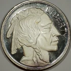 1 Troy oz Buffalo .999 Fine Silver Round #43659
