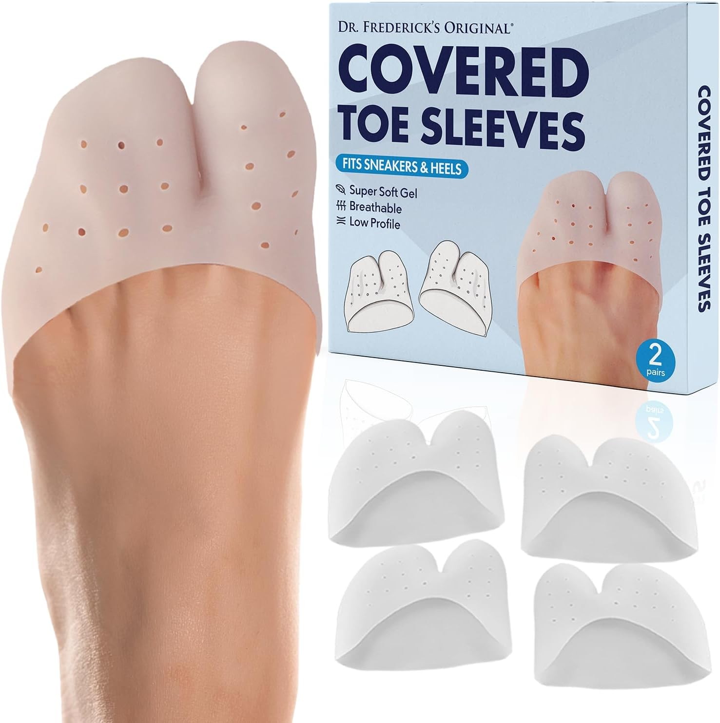 Toe sleeve with metatarsal pads to prevent calluses and blisters