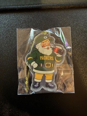 Green Bay Packers Coca Cola Santa Claus Mini Ornament SGA 12/7/2025