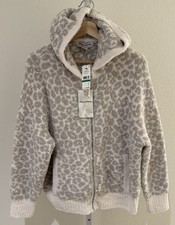 Tommy Bahama Island Sea Swell Leo Full Zip Hoodie Sweater Women s L NWT