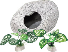 Fish Aquarium Decorations Cave Hide with Viewing Window for Betta Fish Tank Deco