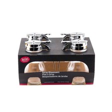 TableCraft C414-4 14 oz Syrup Dispenser 4 Pack Teardrop Glass