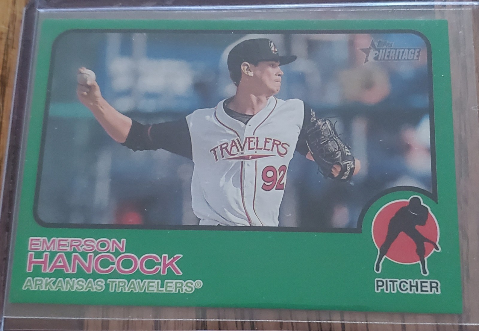 Emerson Hancock 2022 Topps Heritage AA RC Green Parallel 75/75