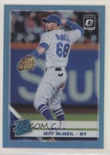 2019 Panini Donruss Optic Carolina Blue Prizm 32/50 Jeff McNeil Rookie RC s3g