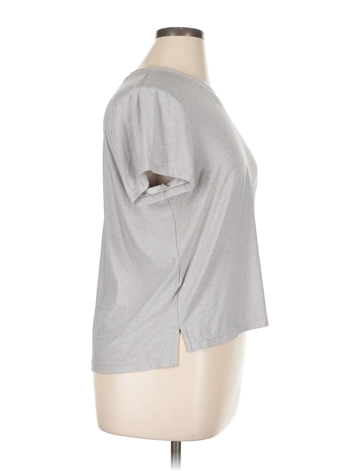 Reebok Women Gray Short Sleeve T-Shirt XL thumbnail 3