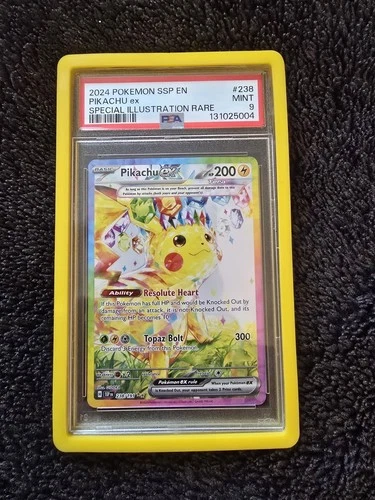 Pokémon Pikachu TCG EX Card 238/191 Sir Surging Sparks PSA 9