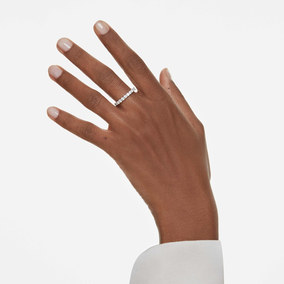 Swarovski Matrix Vittore Ring Size 7 (55) Round Cut, White, Silver