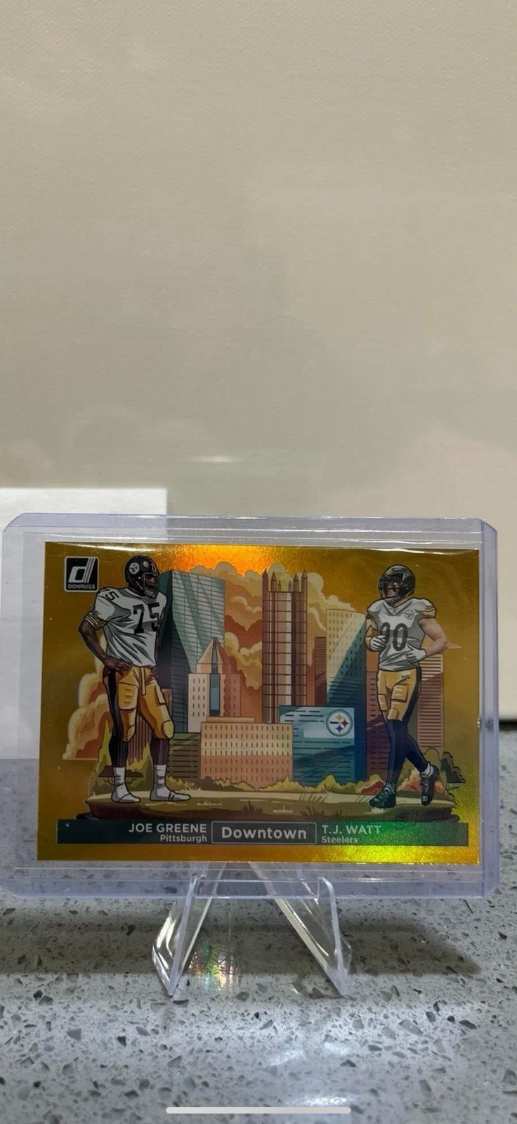 2024 Panini Donruss - Horizontal Downtown! T.J. Watt, Joe Greene #10 Gold /10