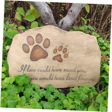 KEXMY Pet Memorial Stone Grave Marker for Dog or Cat, Pet Dog Garden Stone for
