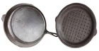 Post 1960s Lodge 3-Notch No 14 Cast Iron Skillet w/Cover Ex Restored Condition