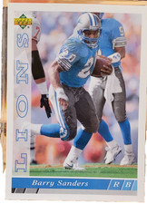 Barry Sanders - 1993 Upper Deck #454 - Detroit Lions Football Card