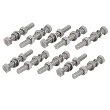 10pz M6x50mm bulloni esagonali con dadi rondelle Kit assortimento