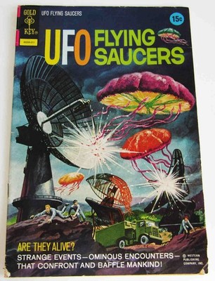 UFO Flying Saucers #3 Comic Book Gold Key comics Very Good- 3.5 VG 1972 Vintage
