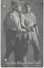 EXHIBIT ARCADE LONE RANGER CARD 1938 "THE LONE RANGER AND TONTO" GREAT CARD