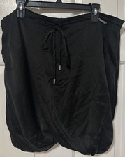 Rare John Galliano Black 100 Seta Silk Skirt Size 30/44 Made In Italy Designer