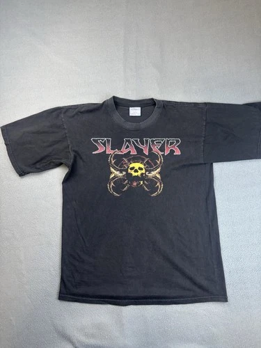 Vintage Slayer Horned Skull Demon S T-Shirt Lage Thrash Heav Vintage vintage concert t-shirt, vintage, single stitch, B+ condition