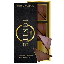 Ignite Dark Chocolate Bars – Premium 60% Cocoa Squares for Couples – Luxuriou...