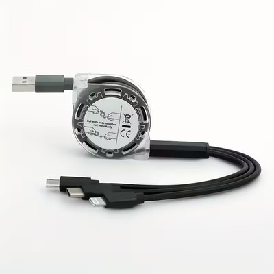 3 in 1 Multi Charging Cable Retractable Multi Charging Cord Fast Charger Cord US