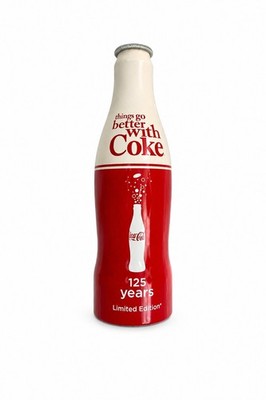 Vintage Coca Cola 125 Years Limited Edition Flasche Sammlerstück Deko Retro Coke