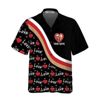 Summer Picks Custom Photo Hawaiian Shirts Personalized Photos Valentine's Day Cu
