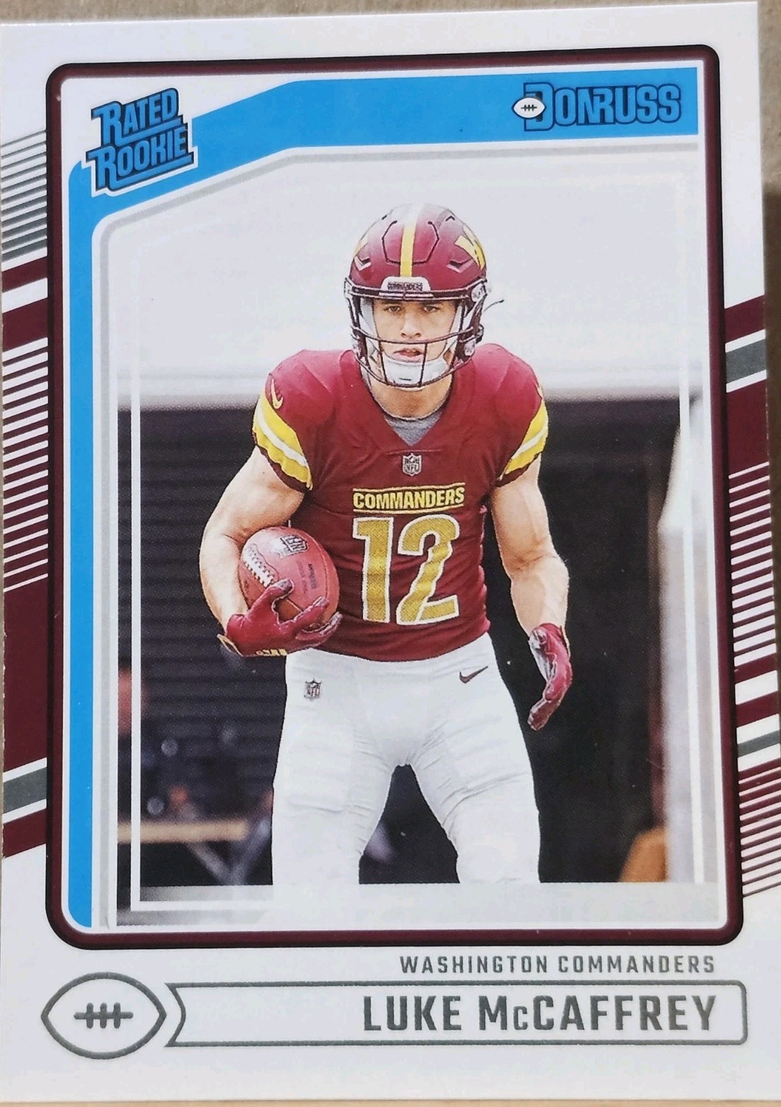 2024 Panini Donruss Rated Rookie #302 - Luke McCaffrey - Washington Commanders