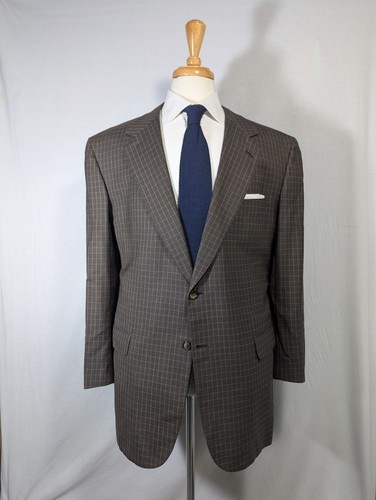 Brioni Sport Coat, 48R "Traiano" Made in Italy, brown check