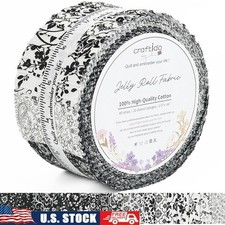Premium Cotton Jelly Roll Fabric Variety Pack Quilting Sewing Craft Projects New