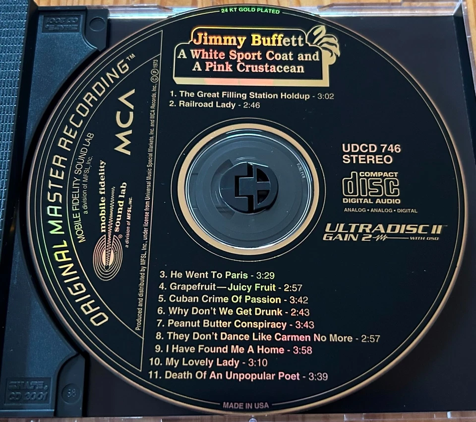 MFSL Jimmy Buffett: A WHITE SPORT COAT & A PINK CRUSTACEAN - rare 24k UDCD 746 - Bild 3 von 3