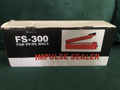 Tabletop Poly Bag 12'' Impulse Sealer PP/PE Bags 300 - 400 Watt PFS-300 