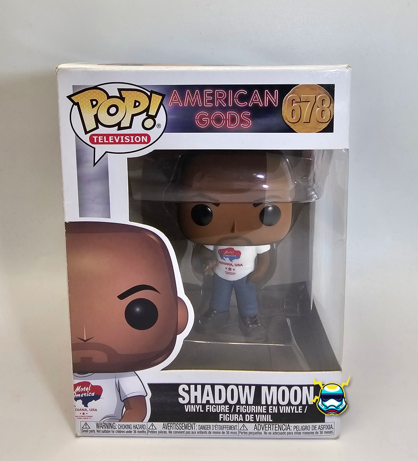 Funko Pop SHADOW MOON #678 American Gods Television Toy Vinyl Figure Protector