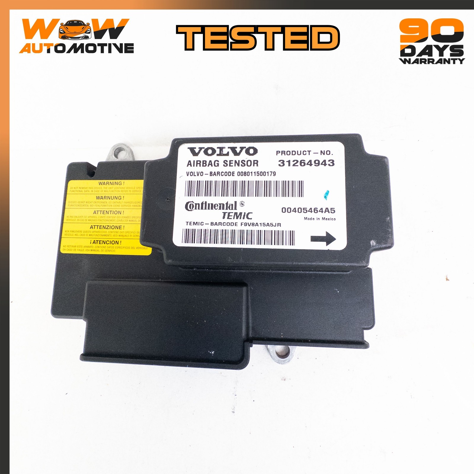 05-24 ASTON MARTIN V8 VANTAGE DB9 RESTRAINT CONTROL MODULE CRASH COMPUTER OEM