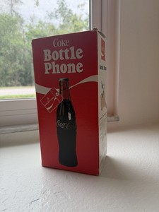 Vintage 1983 Coca-Cola Bottle Landline Phone in Original Box (Never Used)