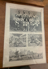 Original 1874 Harpers Weekly Maple Leaf Base Ball Club Guelph Ontario Canada
