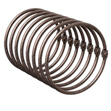 Bronze Shower Curtain Rings, 12 Anti-Drop Rust Proof Hooks for Rod