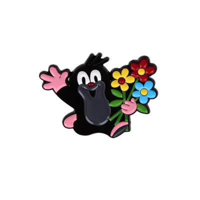 The Little Mole Pin Badge Krteček Lapel Pin Sandman Badge Button