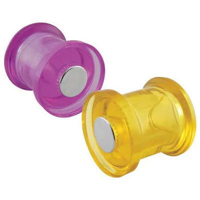 Master Magnetics 7509 Magnetic Push Pins, Purple, Yellow, Pk10