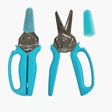 Kuhn Rikon Set of (2) 3-in-1 Shears with Loop Handles K88161 AQUA NEW