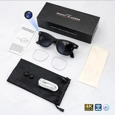 AI Smart Glasses with Camera Video -- Supports iOS Android -- Ships from USA