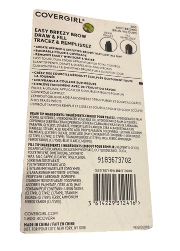Covergirl SOFT BROWN 300 Easy Breezy Brow Draw & Fill 2in1 Definer All Day Wear - Picture 2 of 2
