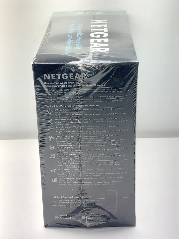 Netgear Nighthawk 8-Stream WiFi 6 Router AX8 AX6000 RAX80-100CNS - Image 4 of 4