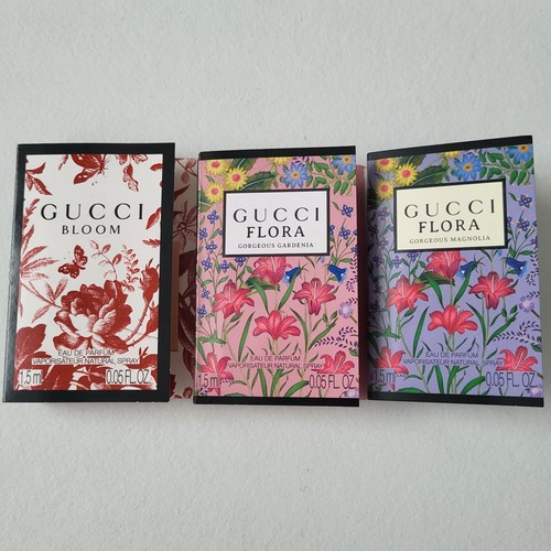 3pc GUCCI Flora Gardenia, Magnolia & bloom edp 0.05oz/ 1.5ml Sample Spray