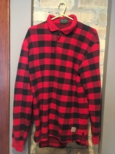 Polo Country Ralph Lauren Medium long sleeve red polo flannel shirt mi USA