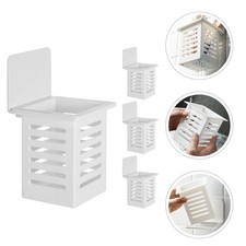 4 Pcs Bathroom Holders Wall Mounted Rack No Drill Floating Shelves
