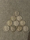 [lot of 10} Franklin Half Dollar Silver Coins Circulated. $5 Face Value