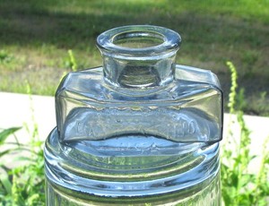 scarce! ca 1890 NCR CO. National Cash Register Co. old INK BOTTLE / DAYTON OHIO