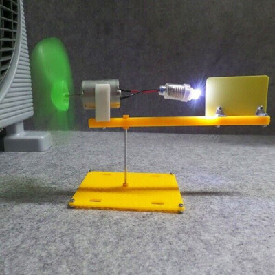 Micro Wind Turbines Generator Small DC Motor Blades W/Holder DIY Project