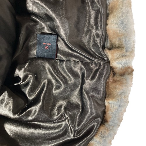 Adrienne Landau Size LARGE Faux FUR JACKET Coat Long Fur Collar Lapel Brown NWOT - Picture 13 of 13